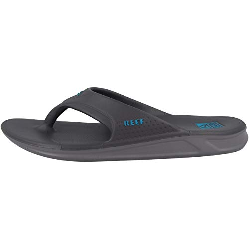 Reef Men's Sandals | Reef One | Dual Density Single Mold Flip Flops, Grey/Blue, 9