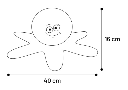 Flamingo Hundespielzeug Fronne Oktopus Emoji – Rosa – 40 cm | Schwimmfähig, strapazierfähig & unterhaltsam!
