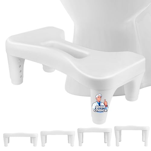 LGURT Adjustable Toilet Stool — Squatting Foot Stool, Non-Slip Step Stool