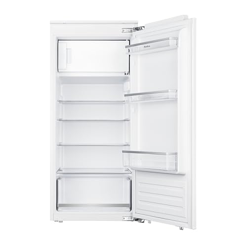 Amica Einbau‑Kühlschrank mit Gefrierfach Festtür‑Technik 1220 mm Nische elektronische Steuerung Inverter‑Motor LED Beleuchtung 122,1 x 54 x 54 cm – Einbau Kühl Gefrierkombination