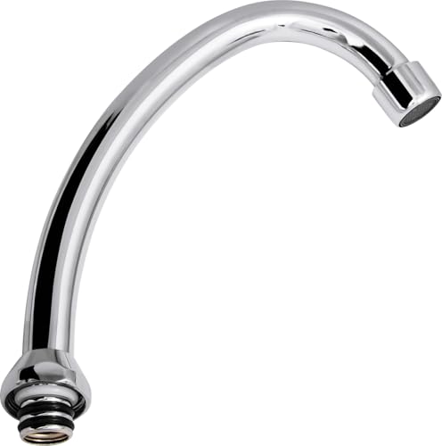 Cornat Auslauf HU 130mm - Verchromt - Langlebig & rostfrei - Flexibel einsetzbar - Mit Luftsprudler / Wasserauslauf / Schwenkauslauf / Wasserhahn Ersatzteile / TEC316002