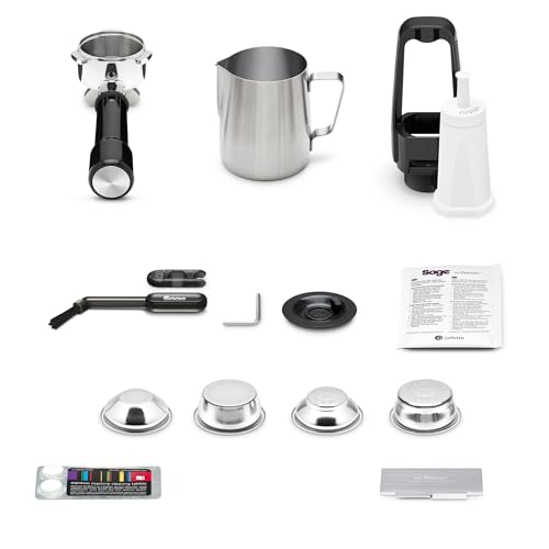 Sage Barista Express Impress - Cafetera Profesional con Espumador de Leche Manual y Molinillo - 9 Bares, Control de Temperatura, 1850 W - Para Cappuccino, Latte y Espresso, Acero Inoxidable Negro
