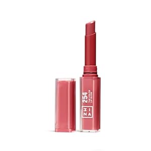 3INA MAKEUP – The Color Lip Glow 254 – Rosa nude – Labial Hidratante Rosa nude con Manteca de Karité para Nutrir los Labios – Barra de Labios Brillo – Bálsamo Alta Pigmentación Vegan – Cruelty Free