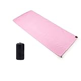 CXJC Schlafsack Inlett 180 * 80cm Hüttenschlafsack Vlies Dünn Leicht Atmungsaktiv Reiseschlafsack Ideal Für Backpacking Hostels Hütten Hüttenschlafsack Four Colors,Pink
