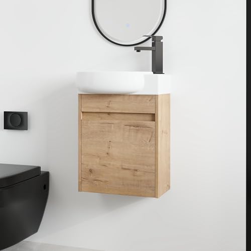 Malwee 16 Inch Floating Bathroom Vanity with Sink, 16'' Wall