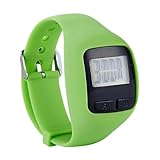 BaotyJie Schrittzähler für Gehschritte, Armbanduhr, einfache, praktische Wahl, kein Schrittzähler, Schrittzähler für Kinder, Grün