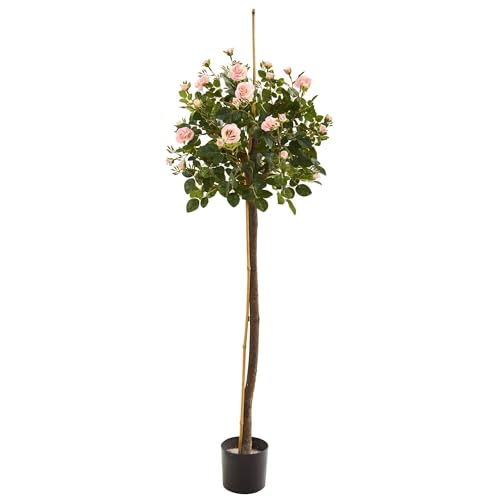 Nearly Natural 4’ Rose Topiary Artificial Tree