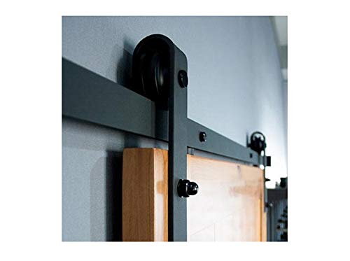 BINARIO PORTE SCORREVOLI RUSTICO INDUSTRIALE MT.2 PER PORTE FINO A CM.100 KR 80/AU