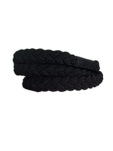 Elastics Hair Ties Braided Hair Tie Women Fashion Hair Bands Ponytail Holders Headband Soft Beauty Hair Ties For Women Thick Hair (Black 3 Pieces) #TOP3