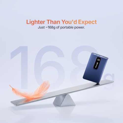 Image of LAVA PROWATT Air 10000mAh Compact Power Bank, 22.5W Fast Charging with Anti Heating Technology and Scratch Proof Design, Triple Output Ports, Supports - iPhone and Android Devices (Electric Blue)