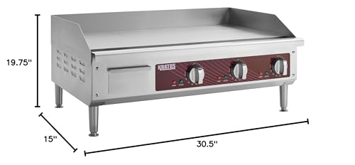 Kratos 29M-007 30 Inch Commercial Electric Countertop Griddle thumb #8