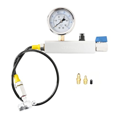 LTIENBST Nitrogen Regulator Shock Fill with 700Psi Nitrogen Gauge Nitrogen Regulator Shock Fill No Loss Chuck Tool Compatible with Kawasaki Honda Yamada ATV UTVs with Shock with a Schrader Valve