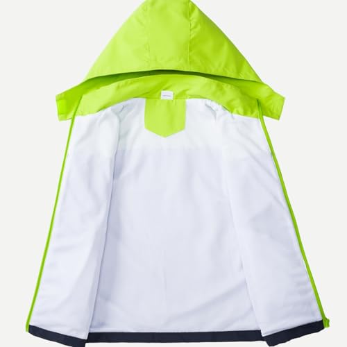 Image of Boys Rain Jacket with Detachable Hood Lightweight Raincoats for Kids