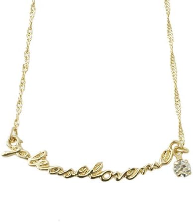 Amazon アクセサリーショップピエナ メッセージネックレス レタードネックレス Pleaseloveme ネックレス 通販