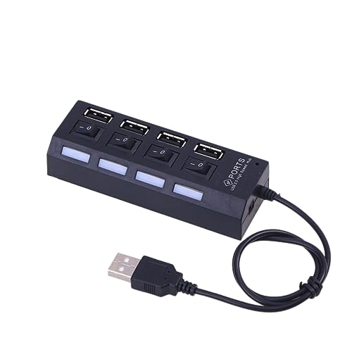 Hub Porte Compatto e Con Interruttore Indipendente Per Laptop e Pc Espansione Dati Mbps leggero usb nero