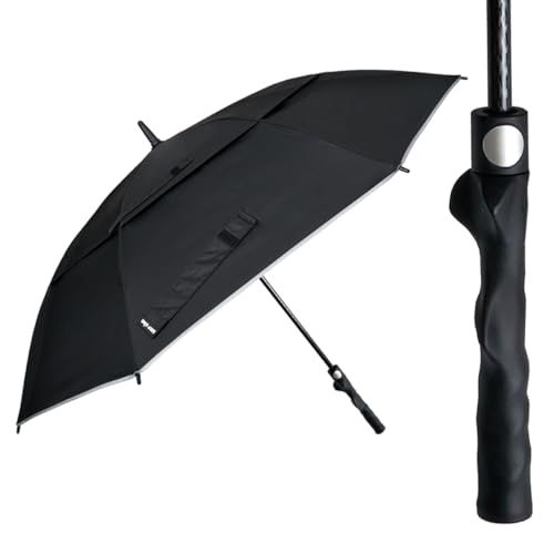 GRIP KING Golf Umbrella 54/62/68 inch + Golf Grip Trainer Double Canopy Vented Windproof Waterproof Automatic Open (54 inch)