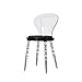FANGX Transparent Stuhl Für Schlafzimmer/küchenstühle,acryl Ghost Chairs Design Chair Für Zuhause, Küche Und Büro, Lounge Kreativer Transparenter Kunststoffstuhl, Last 150kg,Black