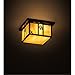 Meyda Tiffany 201308 Transitional Two Light Flushmount from Hyde Park Collection in Craftsman Brown Finish, 12.00 inches