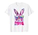 Bunny Face with Tie Dye Glasses Happy Easter Day Men Boy Kid T-Shirt