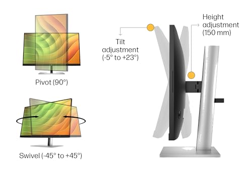 Image of HP EliteDisplay E24 G5 24 inch Full HD LED-Backlit LCD IPS Monitor, 2-Pack Bundle with USB Hub and Displayport