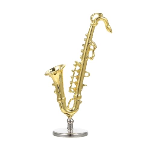 ミニチュア楽器模型 ミニ楽器飾り ミニチュアサックス飾り