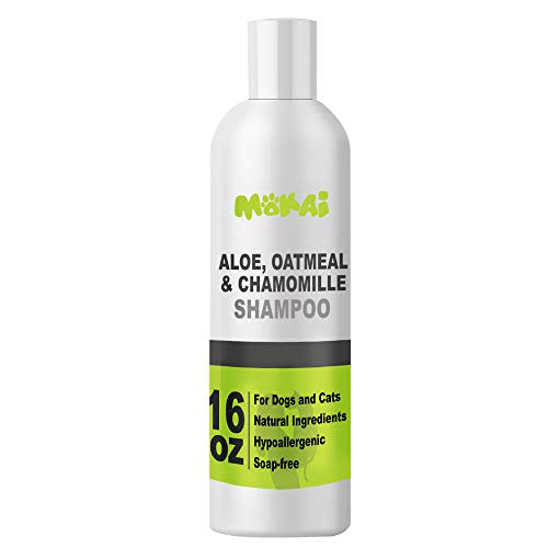 MOKAI Natural Aloe & Oatmeal Shampoo for Dogs Cats - Dog Shampoo Soap