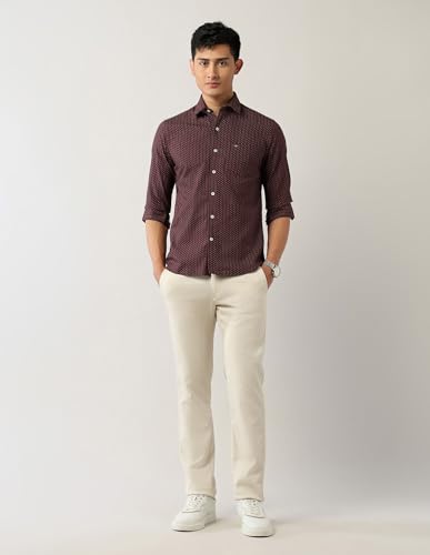 Image of Arrow Sports Men's Geometric Printed Slim Fit Shirt
