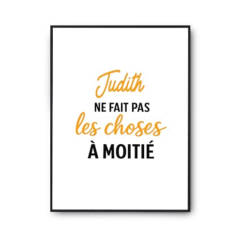 Affiche Judith poster citation humour - Décoration murale cadeau anniversaire imprimé France