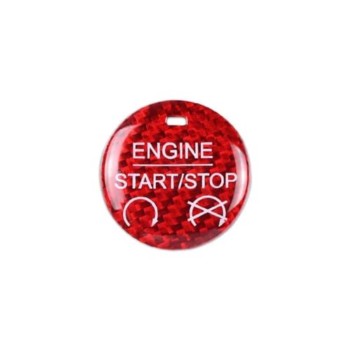 Cache-Bouton Moteur Mustang en Carbone à Paillettes - Finition Premium Luxe