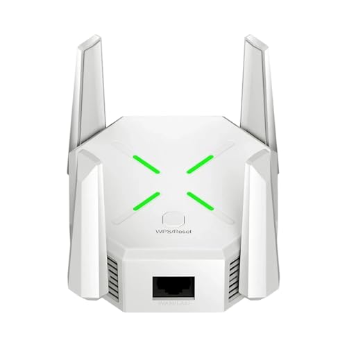 Trenzu 5Ghz WiFi Range Extender for Home | Up to 1200Mbps Dual Band Speed | Connects Up to 20 Devices | 5G WiFi Signal Booster | Access Point, 4 Antennas, LAN Port | Easy Setup | WiFi Amplifier