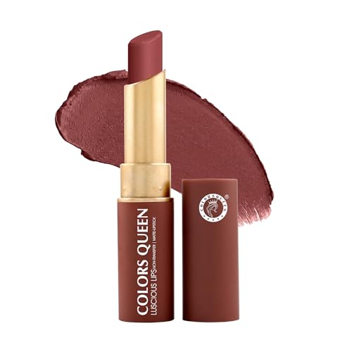 Image of Colors Queen Luscious Lips - Non Transfer Creamy Matte Lipstick | Highly Pigmented with Smooth Application | Long Lasting Lipstick Waterproof | Smudge Proof Lipstick for Women (22 - Rich High - 3.5g)