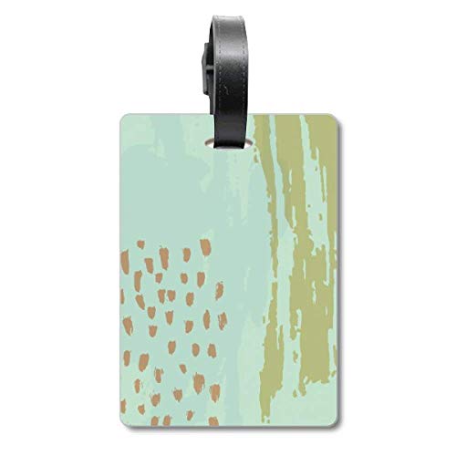 Étiquette de valise motif plantes abstraites pour bagage voyage