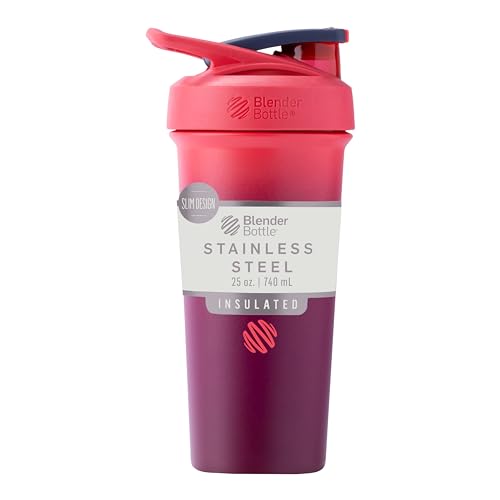 Image of BlenderBottle Sport Sleek Stainless Steel Shaker Bottle 25 oz Sangria Ombre
