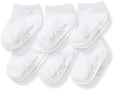 Burt's Bees Baby Baby Girls' Ankle Socks with Non-Slip Grips (6-P...