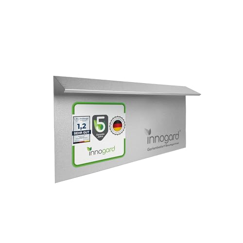innogard 6027-001 – Schneckenzaun Typ 2 – Galvalume Alu-Zink – Seitenteil 25 x 0,05 cm, 1 Stück – Länge 0,5 m