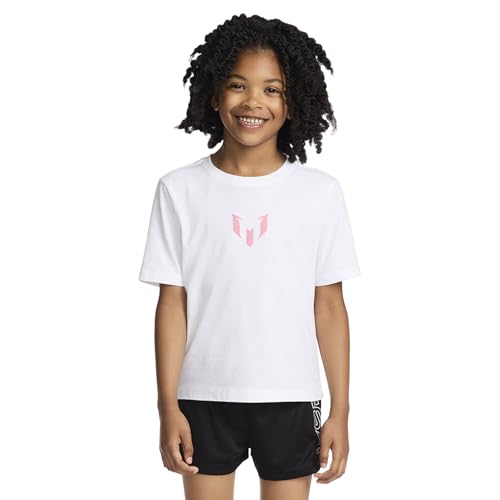 Image of Messi Girls' Lifestyle Short Sleeve T-Shirt, Slim-fit Graphic Tee