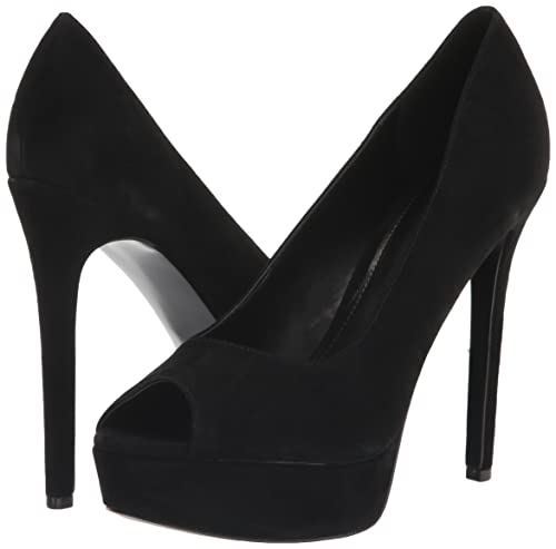 Image of Guess Women's Cacei Pump, Black Suede, 9.5