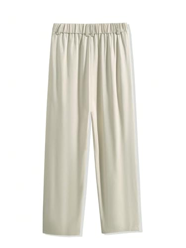 Floerns Men's Pleated Dress Pants Business Straight Leg Casual Pants with Pocket2