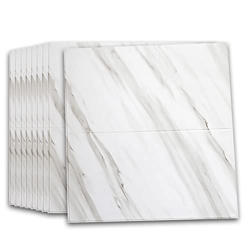 🛒 Flash Sale YATAIHUI Modern 3D self-Adhesive PVC Foam Tile Wall Panels Wallpaper, Sound Insulation, Waterproof and Anti-Collision Walls (10pcs(Cover 53sq.ft), Jazz White)