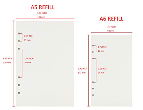 Miliko A6 Planner/Organizer Vullingen Set-2 Vullingen per Pack, 3,7x6,7 inch, 90 pagina's/45 vellen per item (Dot Grid… - Image 4