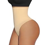 Lover-Beauty Shapewear Tummy Control Thong Underwear for Women Mid-Waisted Body Shaper Seamless Womens Underwear