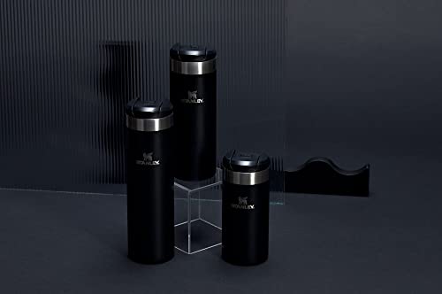 Image of Stanley AeroLight Transit Bottle 16 oz | Locking Drink Through Lid | Leak Resistant Water Bottle or Coffee Travel Mug | Lightweight Insulated Stainless Steel | BPA-Free | Black Glimmer