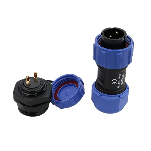 Conector eléctrico impermeable SP17 2 pines macho y hembra IP68 miniatura 3