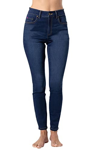 PajamaJeans Skinny Jeans for Women - Stretchy Jeans for Women, Indigo Distr, 3X