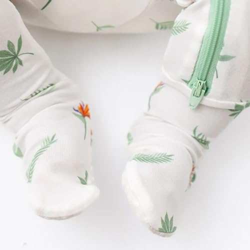 Image of Bamboo Little Soft Baby Footie Pajamas, Baby Clothes, Newborn Sleepers, 95% Viscose and 5% Spandex, 0-24 Months