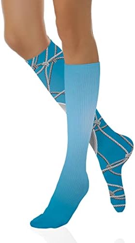 GULTMEE Fashion Compression Socks,Performance Cushioned Athletic Crew Socks for Running,Athletic