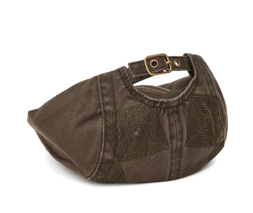 Image of Quanhaigou Men's Cotton Flat Ivy Gatsby Newsboy Driving Hat Adjustable Irish Cabbie Ivy Driving Hunting Cap