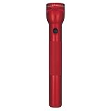 Maglite Heavy-Duty Incandescent 3-Cell D Flashlight in Display Box, Red