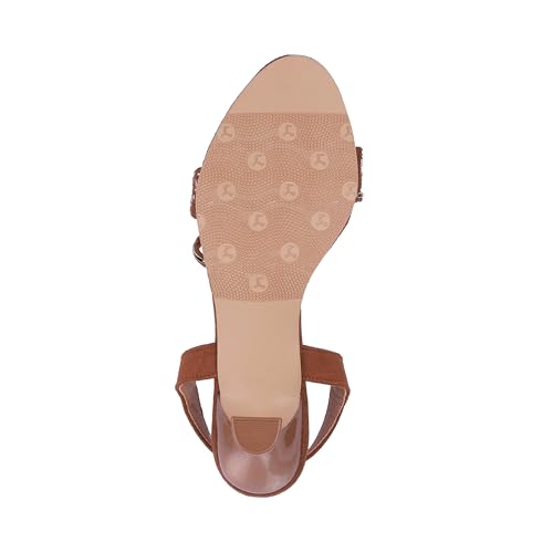 Image of Mochi Women Synthetic Leather Kitten Heel Sandal
