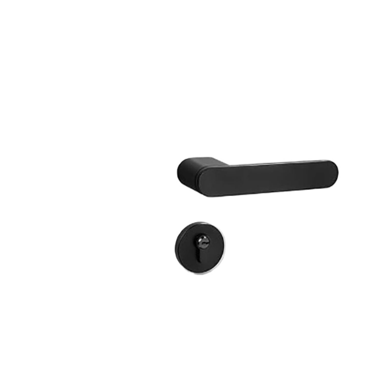 Serrure porte interieure design nordique poignee grise et noire fendue chic